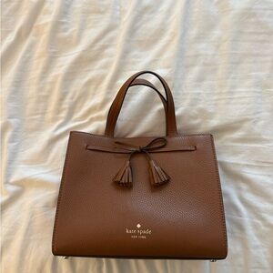 Kate Spade Tan Leather Tote with Tassels
